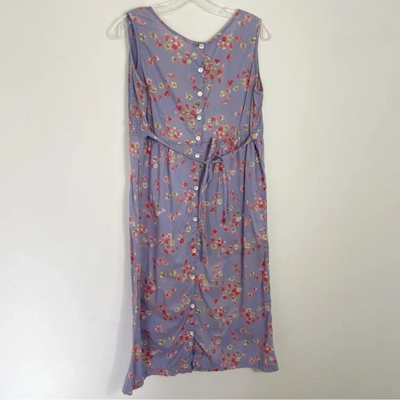 April Cornell Maxi Nap Dress Prairie Farmgirl Country Feminine Floral Pockets S - Picture 6 of 8